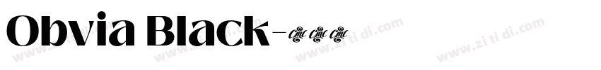 Obvia Black字体转换